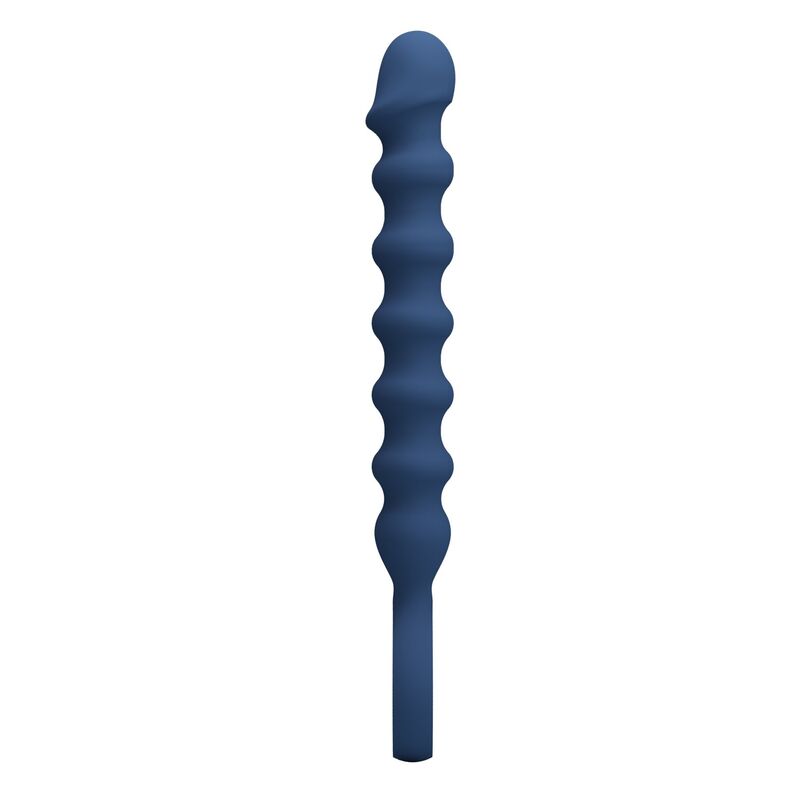 Dreiviertelansicht: blaue George-Analkette mit sichtbaren Konturen