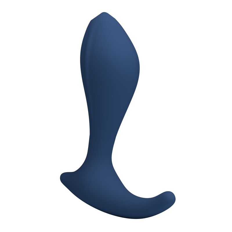 blauer Bill Prostatamassager mit MR PLAY Verpackung, glatter gebogener Kopf und breiter Fuß