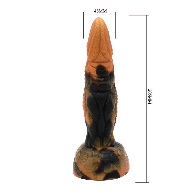 Dimensions of the Tyrannosaurus: 20.5 cm tall and 4.8 cm in diameter