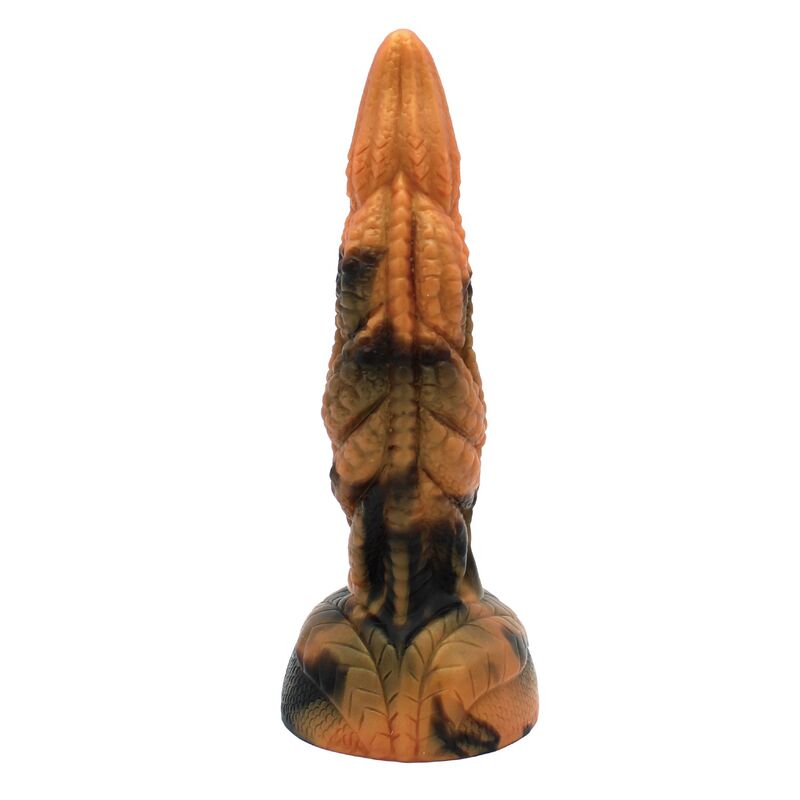 Tyrannosaurus dildo from the front, organic texture and suction cup