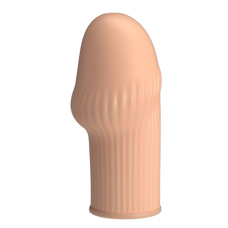 PRETTY LOVE Huel flesh-coloured ribbed penis sleeve for added thickness