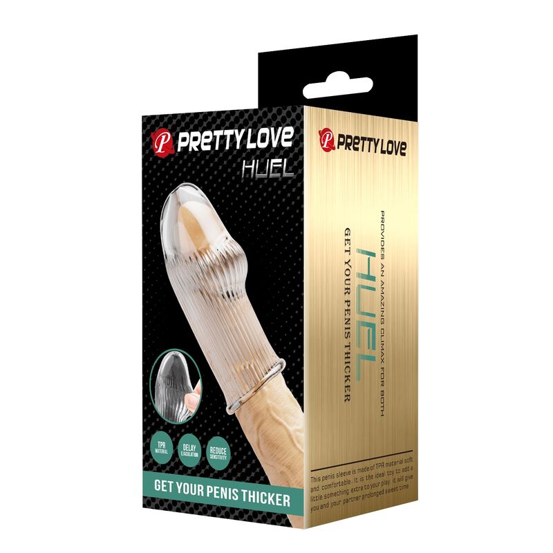 PRETTY LOVE MANCHON PENIS HUEL POUR UN PENIS PLUS EPAISSE TRANSPARENT