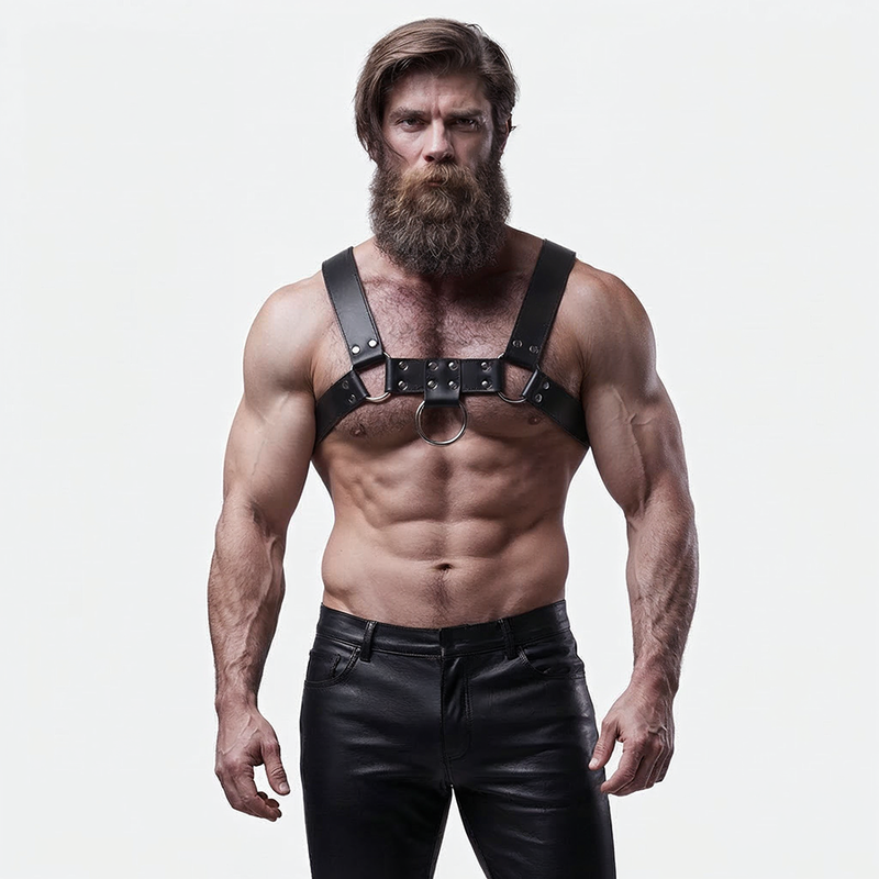 FETISH SUBMISSIVE ATTITUDE HARNAIS DE POITRINE EN ECO CUIR POUR HOMMES