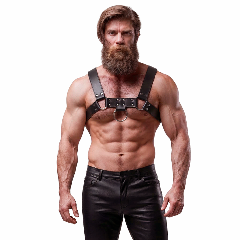 FETISH SUBMISSIVE ATTITUDE HARNAIS DE POITRINE EN ECO CUIR POUR HOMMES