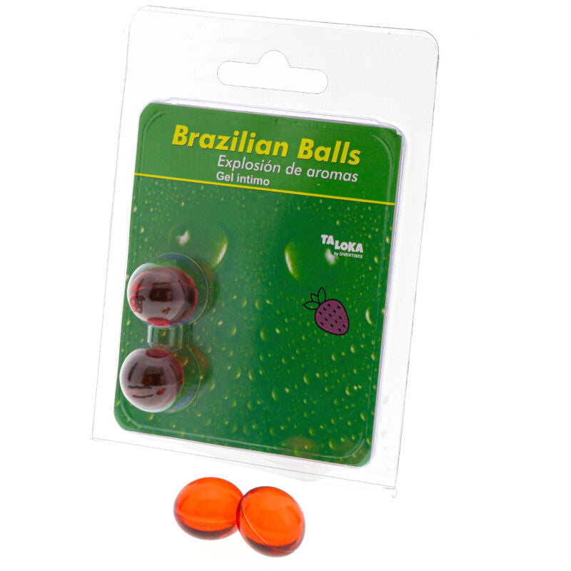 TALOKA 2 BOULES BRESILIENNES GEL INTIME FRAISE
