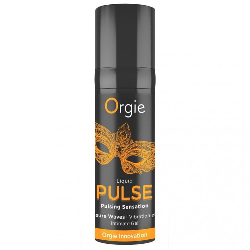 Flacon noir et orange du gel Liquid Pulse ORGIE