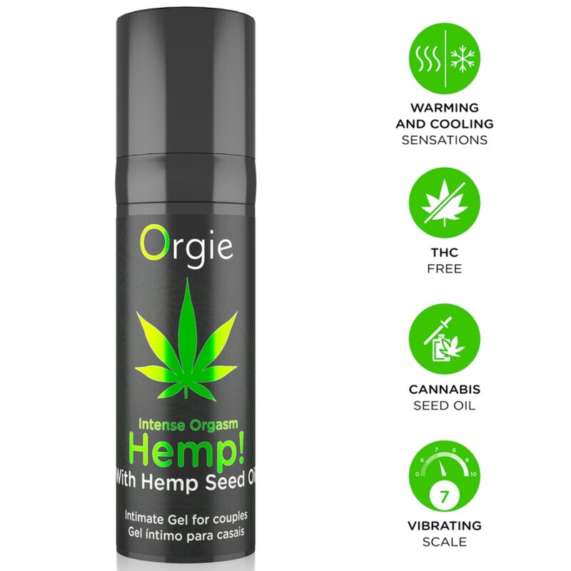 Gel Hemp Intense Orgasm ORGIE 15 ml et présentation des effets