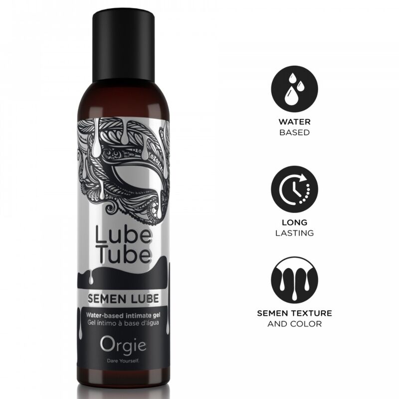 Flacon Semen Lube ORGIE 150 ml et présentation de l’effet sperme