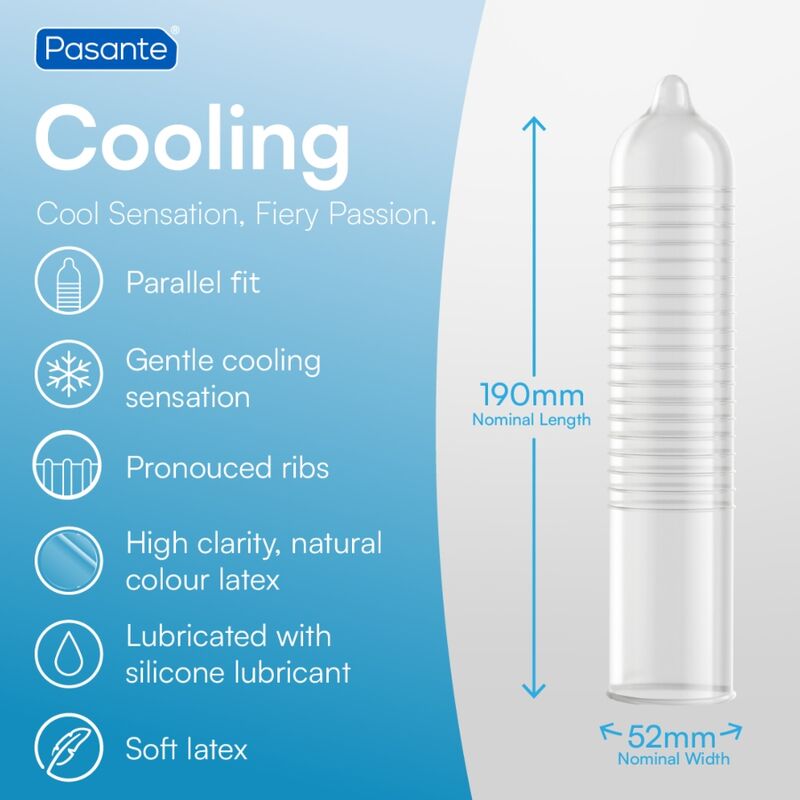 PASANTE PRESERVATIFS EFFET REFROIDISSANT SAC 144 UNITES