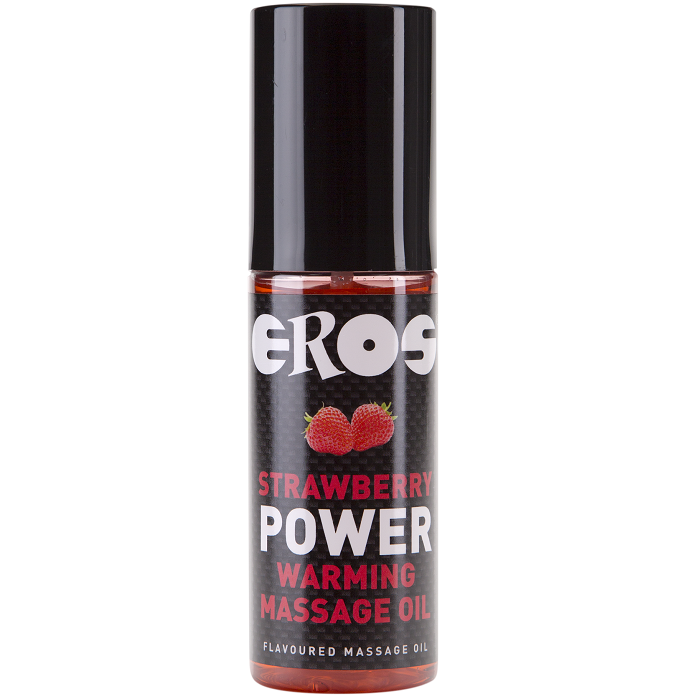 Huile de massage chauffante comestible fraise 100 ml — Power Strawberry · Eros Power Line · Huiles aromatisées
