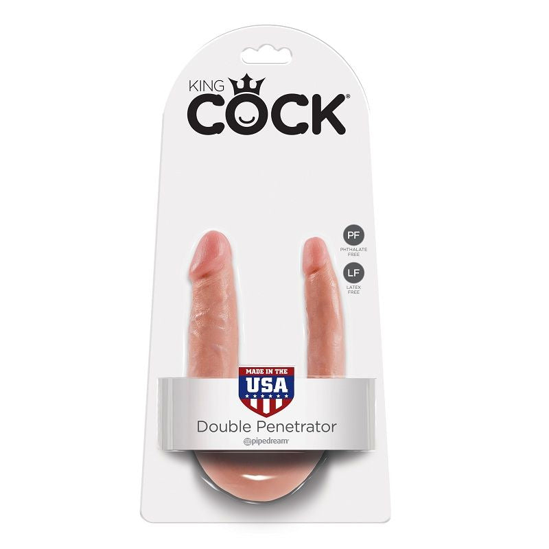 KING COCK GODE DOUBLE PENETRATION 127 CM NATUREL