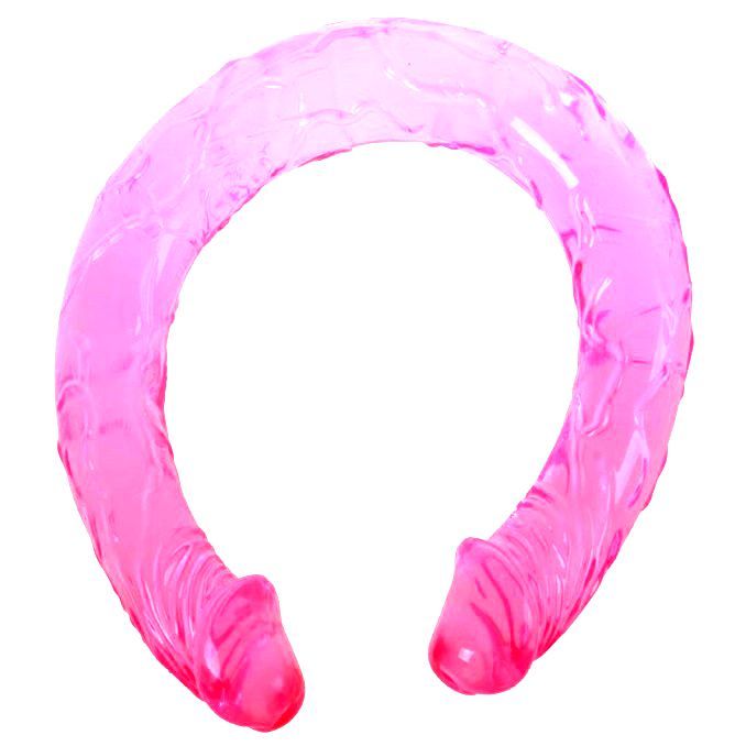 Double dong flexible 44,5 cm rose — en situation
