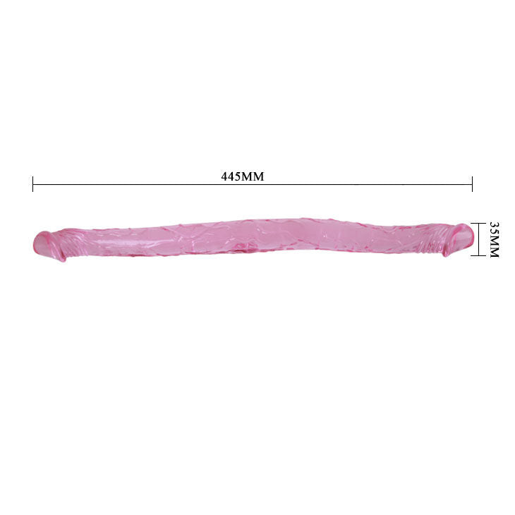 Double dong flexible 44,5 cm rose — vue d'ensemble
