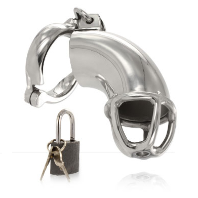 Cage de chasteté compacte acier avec cadenas — emballage