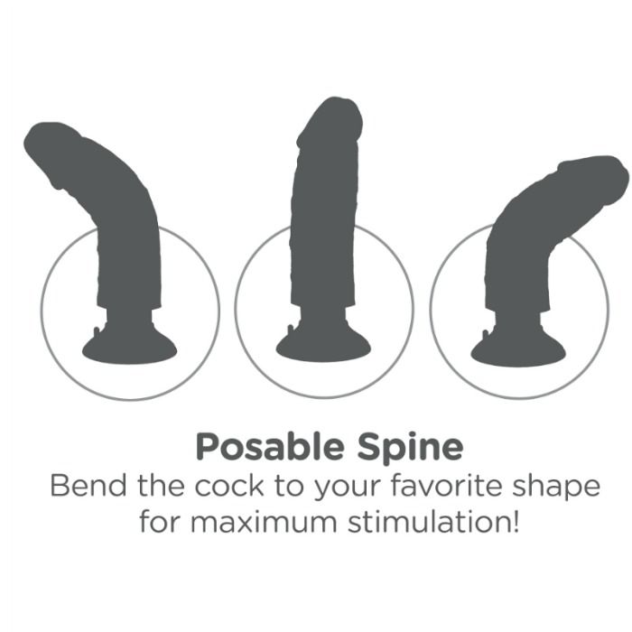 King Cock vibrating dildo 21.6 cm — 17.8 cm insertable