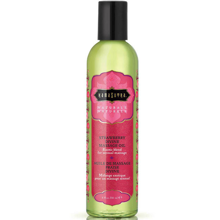 Huile de massage fraise 236 ml — Divine · Kamasutra Cosmetics · Huiles aromatisées