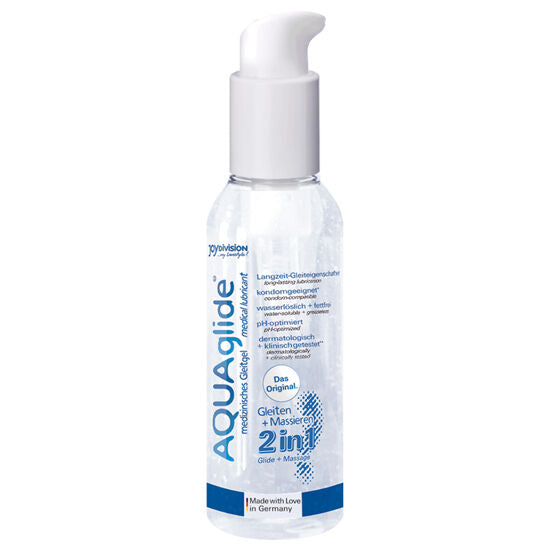 Gel massage et lubrifiant 2 en 1 — 125 ml · Joydivision Aquaglide · Base eau