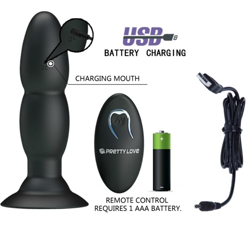 PRETTY LOVE VIBRATEUR PLUG ET ROTATION PAR TELECOMMANDE