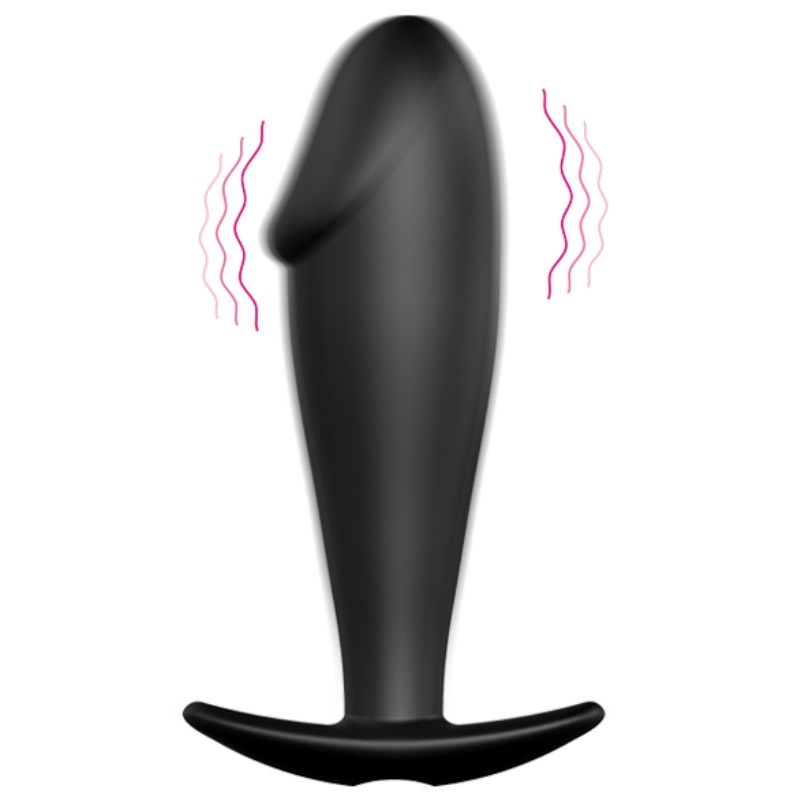 PRETTY LOVE PLUG ANAL EN SILICONE FORME PENIS ET 12 MODES DE VIBRATION NOIR