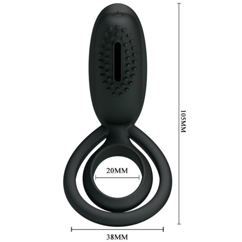 Cockring vibrant silicone 12 modes design ergonomique — en situation