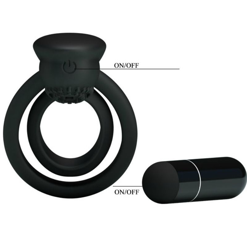 Cockring vibrant silicone 12 modes design ergonomique — texture visible