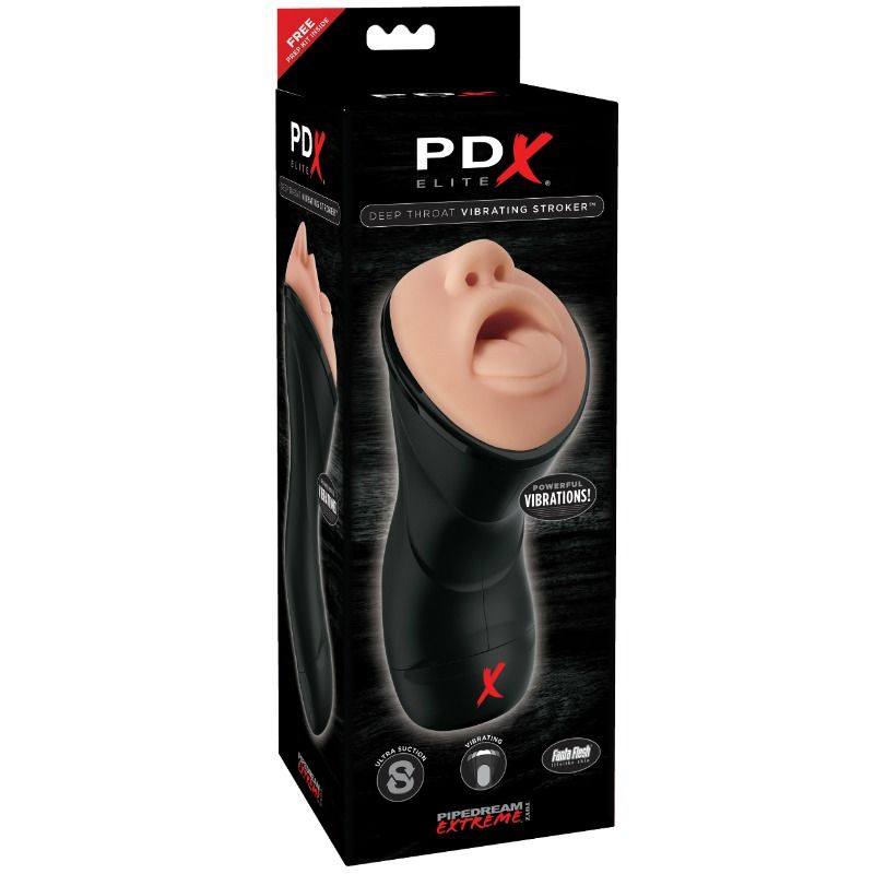 PDX ELITE STROKER VIBRANT POUR GORGE PROFONDE