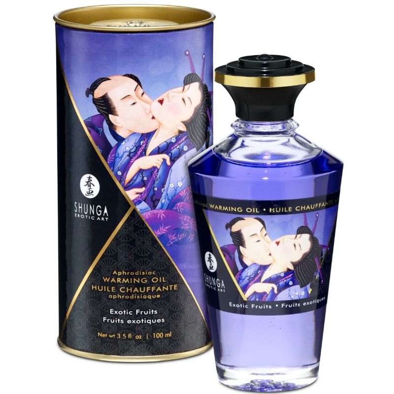 Huile de massage chauffante comestible fruits exotiques 100 ml — Shunga · Shunga Oils · Huiles aromatisées