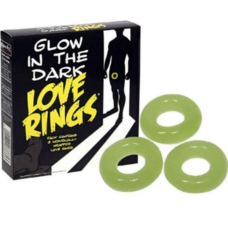 Cockring Spencer & Fletwood Pack 3 s fluorescents en TPE multicolore vu de face