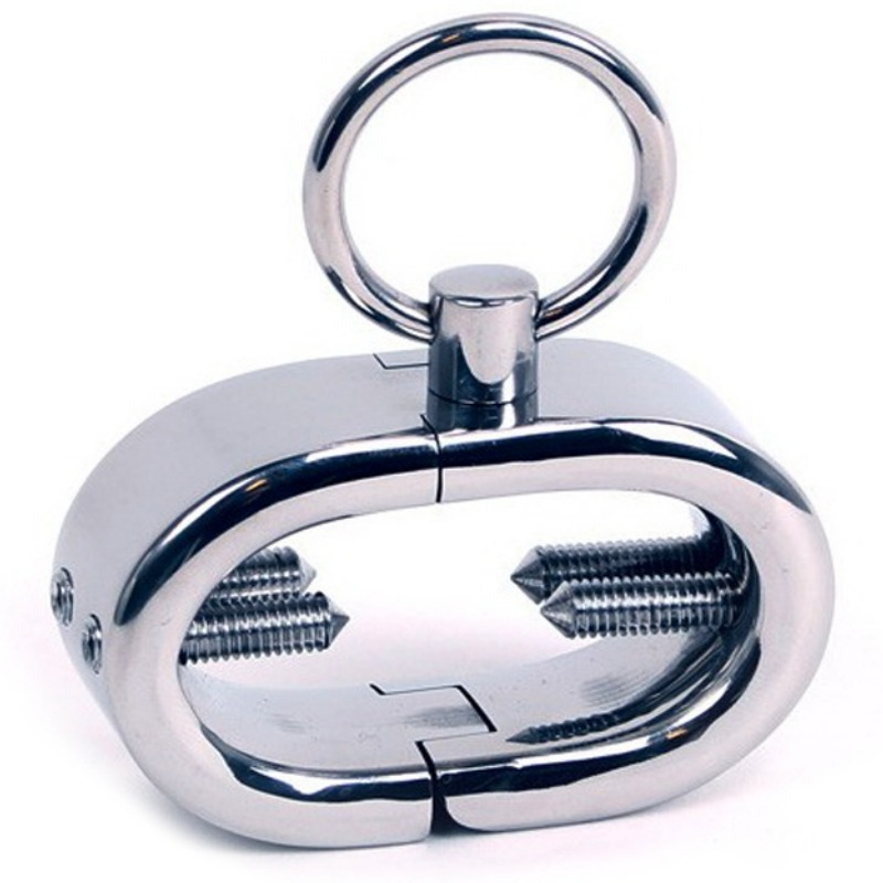 Bracelet testiculaire acier à charnière · Metal Hard · Pinces CBT