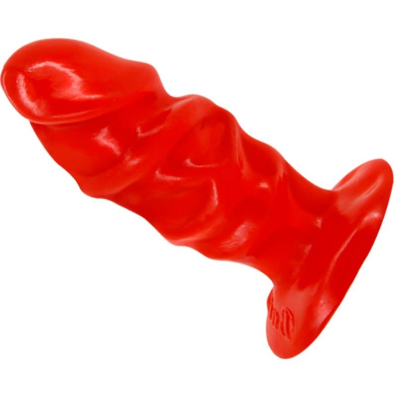 Plug anal Baile rouge nervuré — vue horizontale