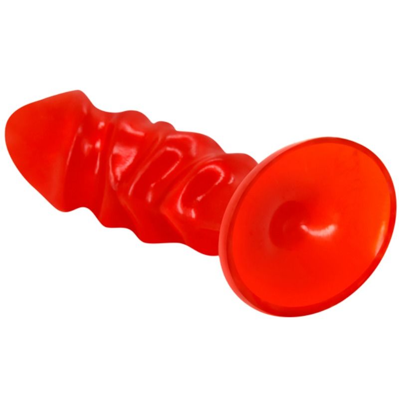 Plug anal Baile rouge nervuré — base ventouse