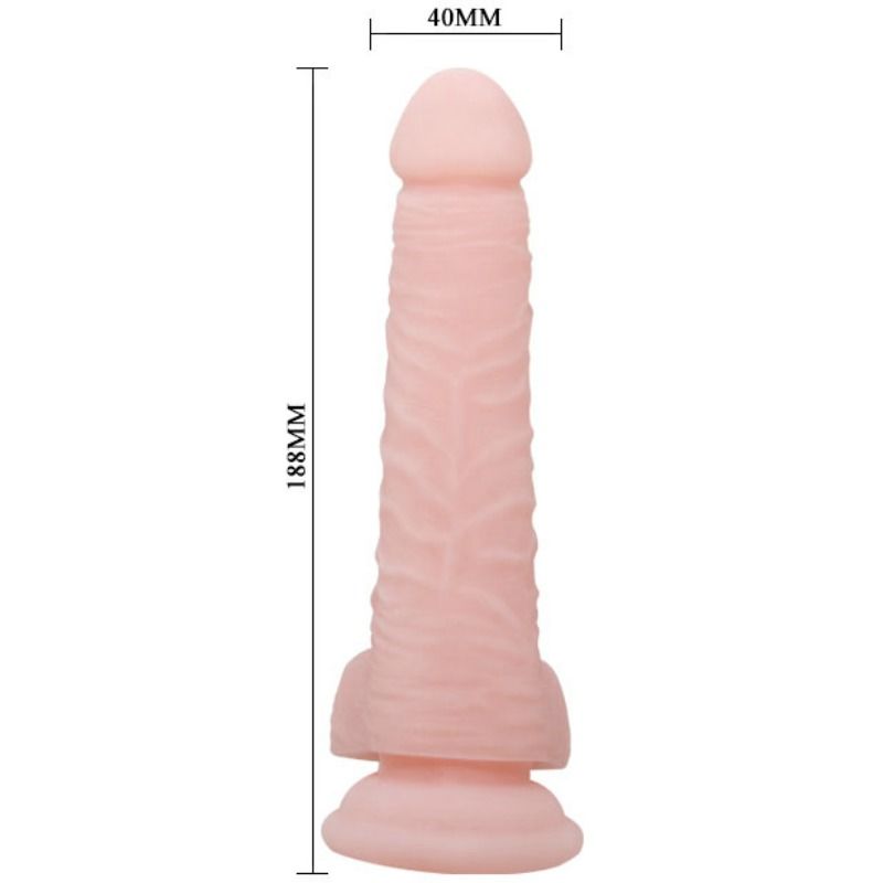 Gode réaliste 18.8 cm avec testicules et ventouse
