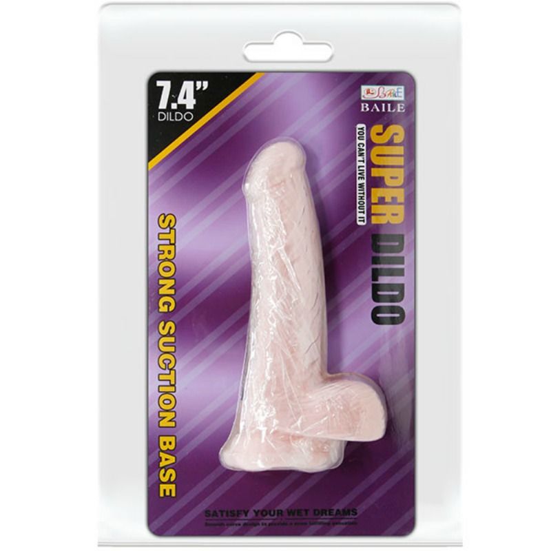 Gode réaliste 18.8 cm avec testicules et ventouse