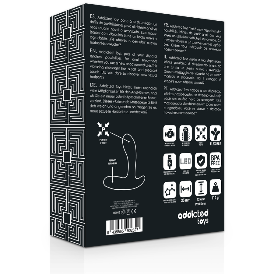 Masseur prostate double moteur rechargeable — emballage