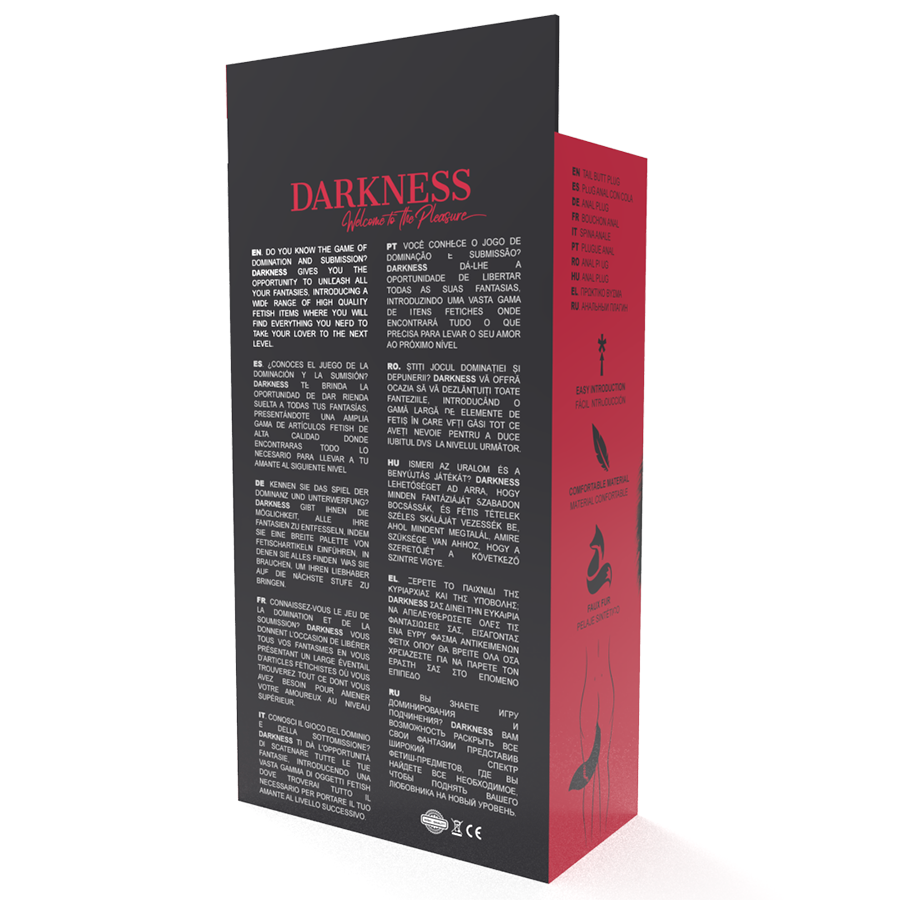 DARKNESS PLUG ANAL ARGENT 8 CM AVEC QUEUE NOIRE