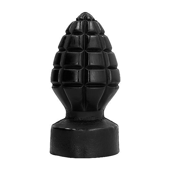 Plug anal grenade texturé 14 cm diamètre 6 cm — vue de profil
