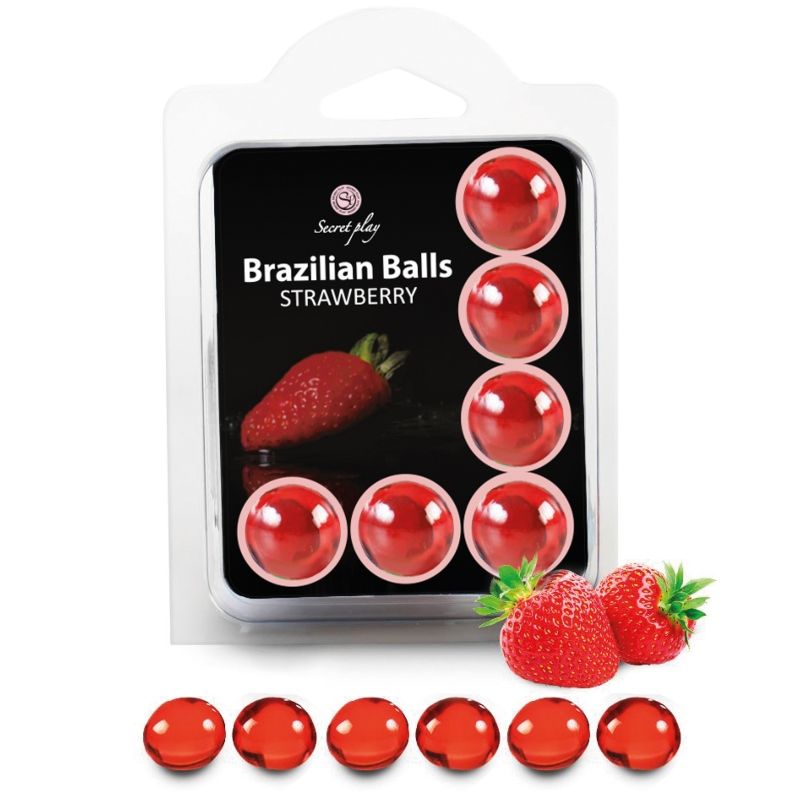 SECRETPLAY SET 6 BALLES BRESILIENNES FRAISE