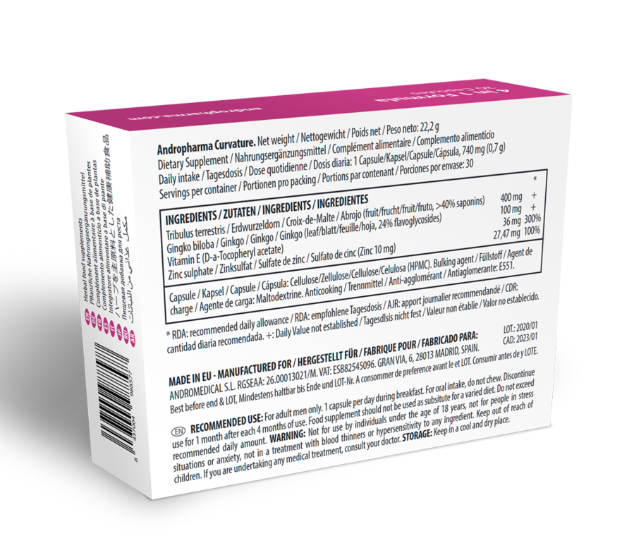 ANDROPHARMA TRAITEMENT COURBURE PEYRONIE
