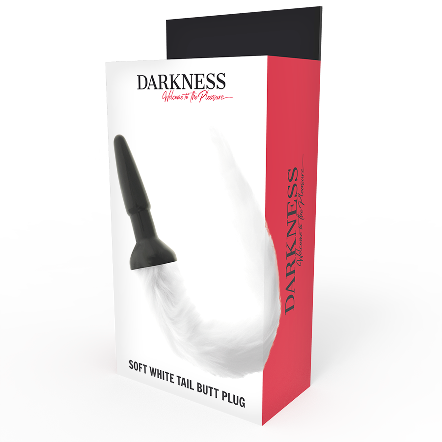 DARKNESS PLUG ANAL EN SILICONE AVEC QUEUE BLANCHE