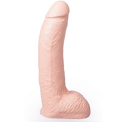 Gode réaliste avec testicules 22 cm peau — George Hung System en PVC peau 22.0 cm avec base ventouse plate