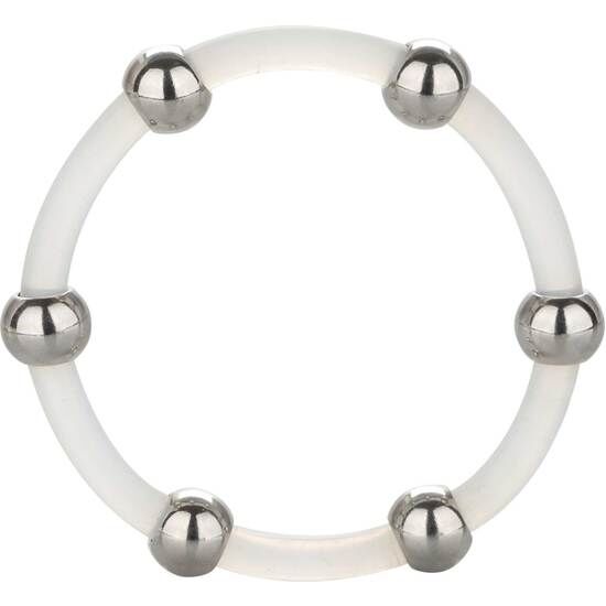 Cockring silicone XL 5 cm avec 6 billes acier intégrées — Steel Beaded XL · Calexotics · Cockrings silicone