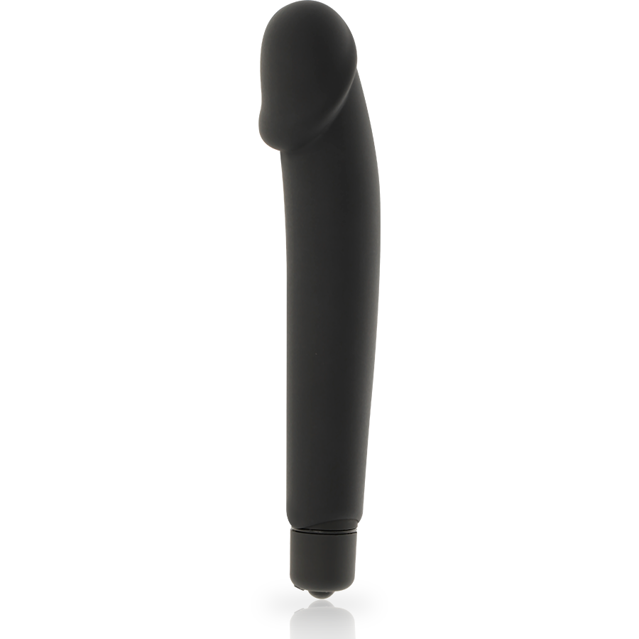 Glatter realistischer Silikonvibrator in Schwarz — Dolce Vita Realistic