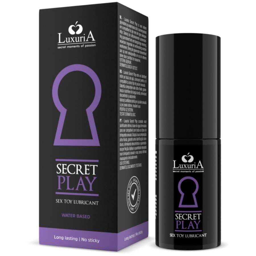 Lubrifiant spécial sextoys 30 ml — Luxuria Secret Play · Intimateline Luxuria · Base eau