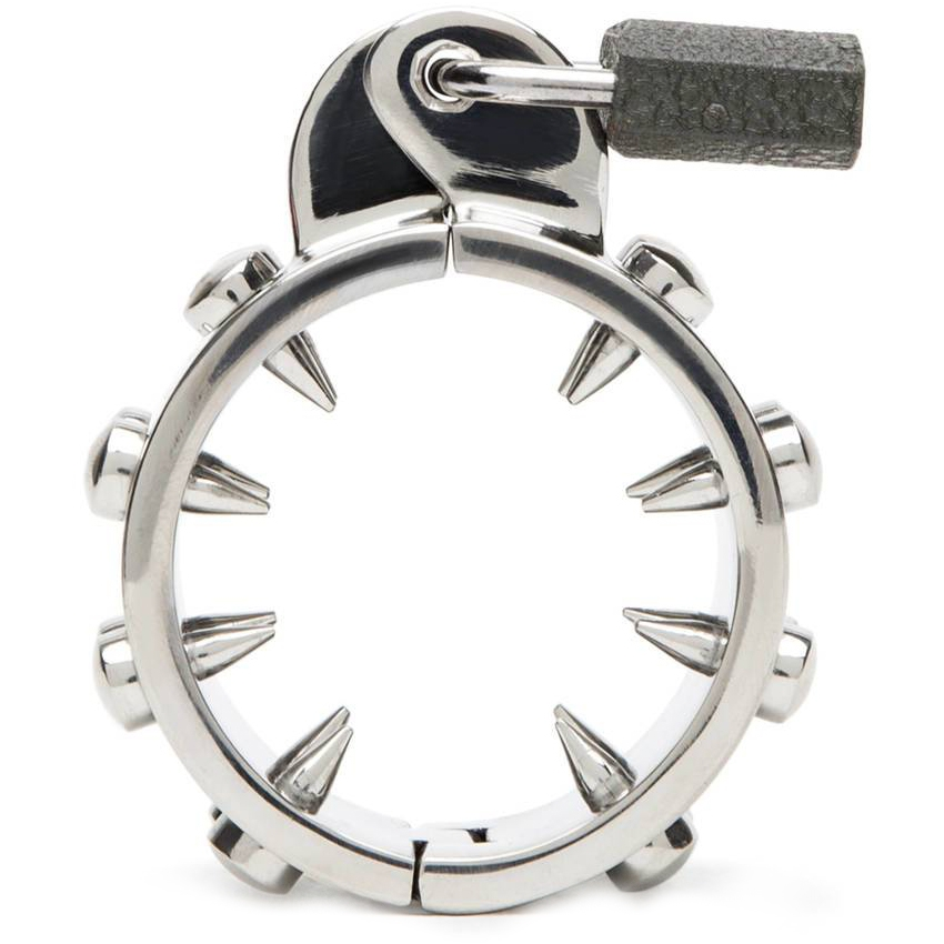 Anneau anti-érection à pointes avec cadenas · Metal Hard · Bondage