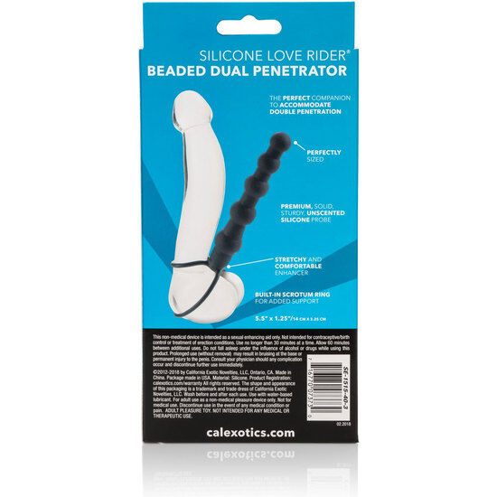 CALEXOTICS PERLE DOUBLE PENETRATEUR NOIR