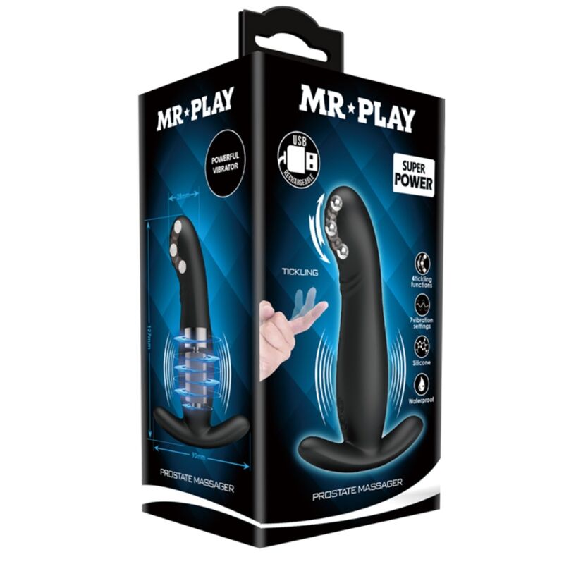 Stimulateur prostatique vibrant 12,7 cm rechargeable — emballage