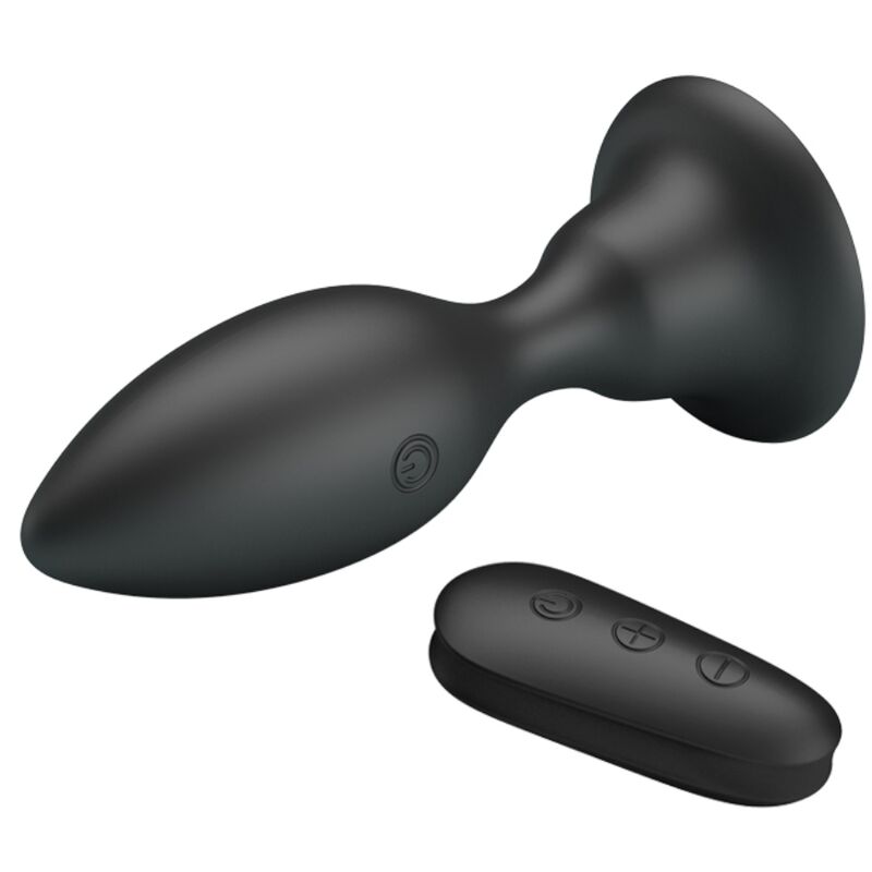 Plug vibrant gonflable silicone 10,8 cm avec télécommande — gros plan