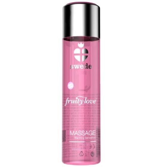 Huile de massage chauffante comestible fraises champagne 60 ml — Fruity Love · Swede · Massage