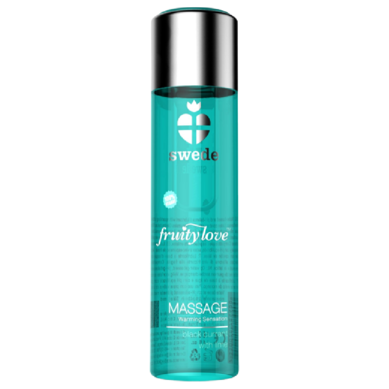 Huile massage chauffante comestible cassis et citron vert 120 ml — Fruity Love