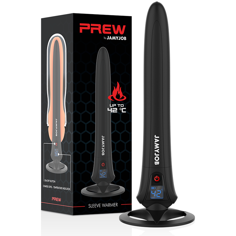 Chauffe-gaine USB écran LCD 40 °C — Prew · Jamyjob · Chauffage des masturbateurs